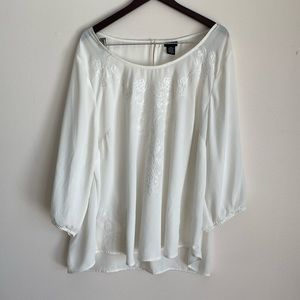 White light fabric blouse Torrid size 3